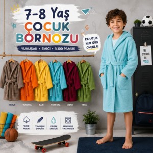 Çocuk Bornozu 7-8 Yaş